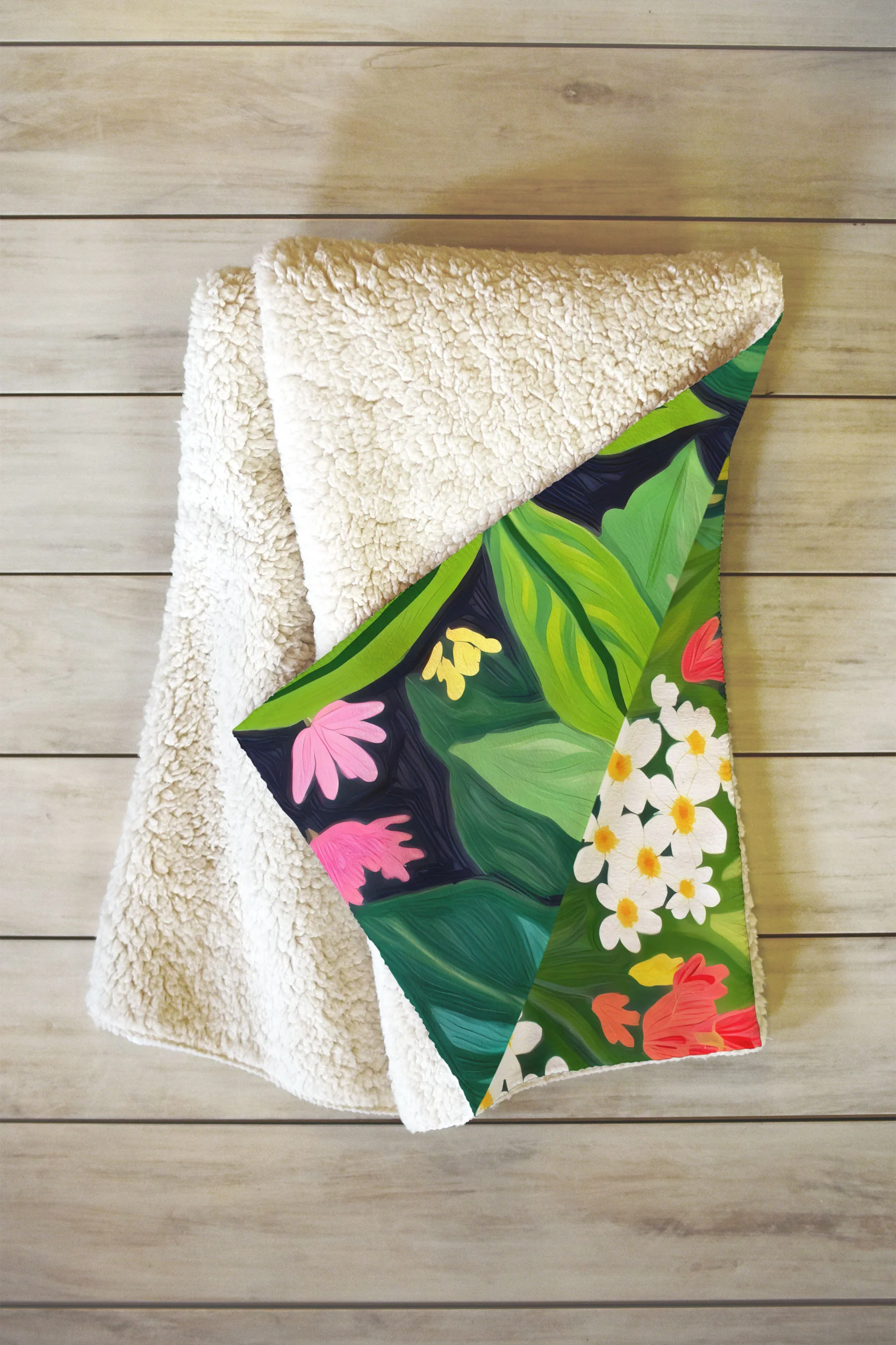 83 Oranges Beneath The Jungle Canopy Fleece Throw Blanket - Image 2