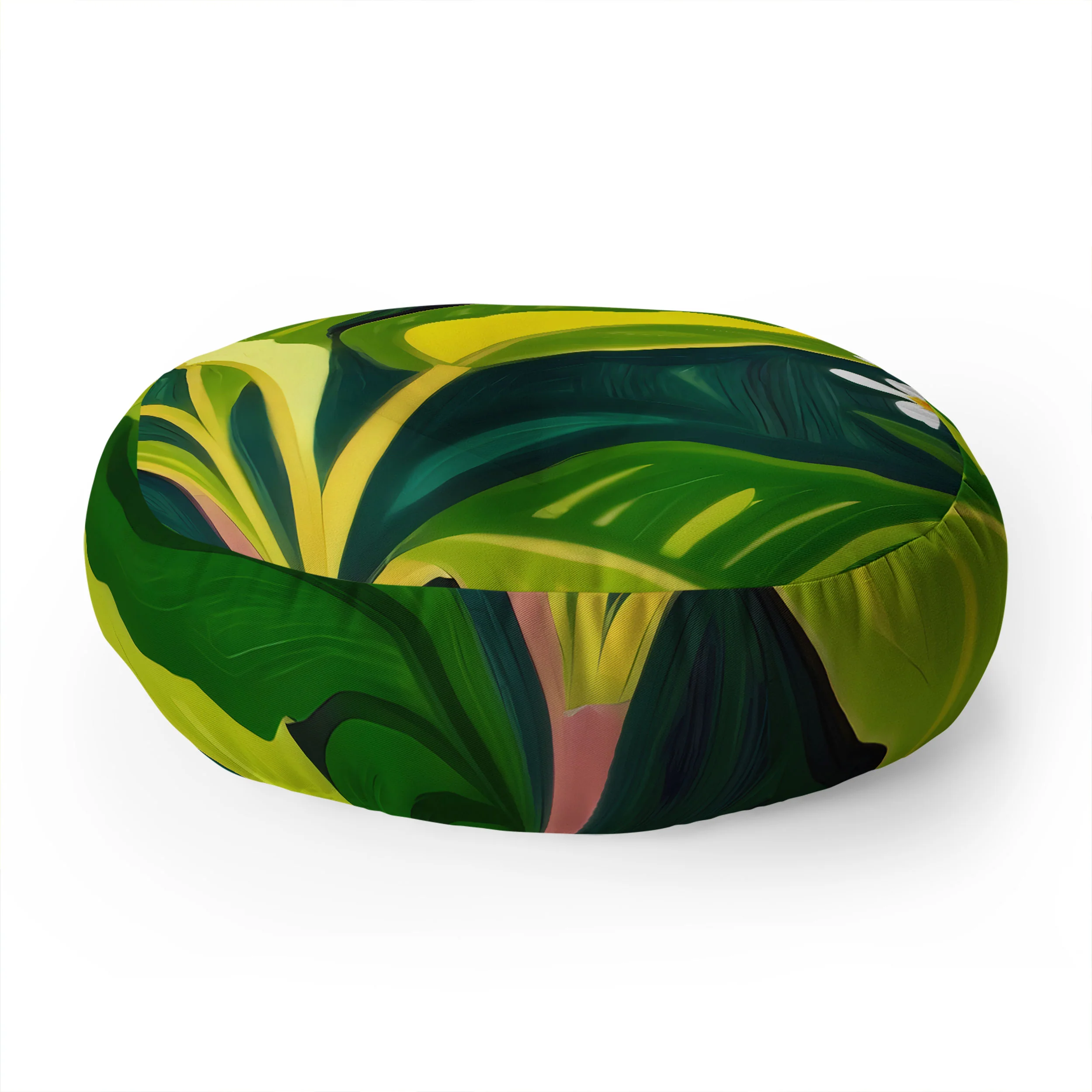 83 Oranges Beneath The Jungle Canopy Floor Pillow Round