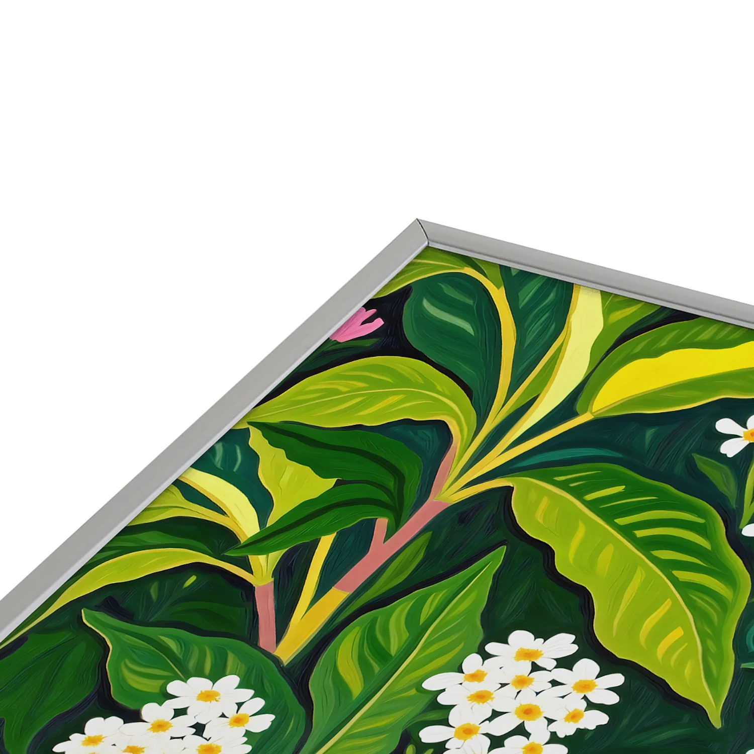 83 Oranges Beneath The Jungle Canopy Square Metal Framed Art Print - Image 7