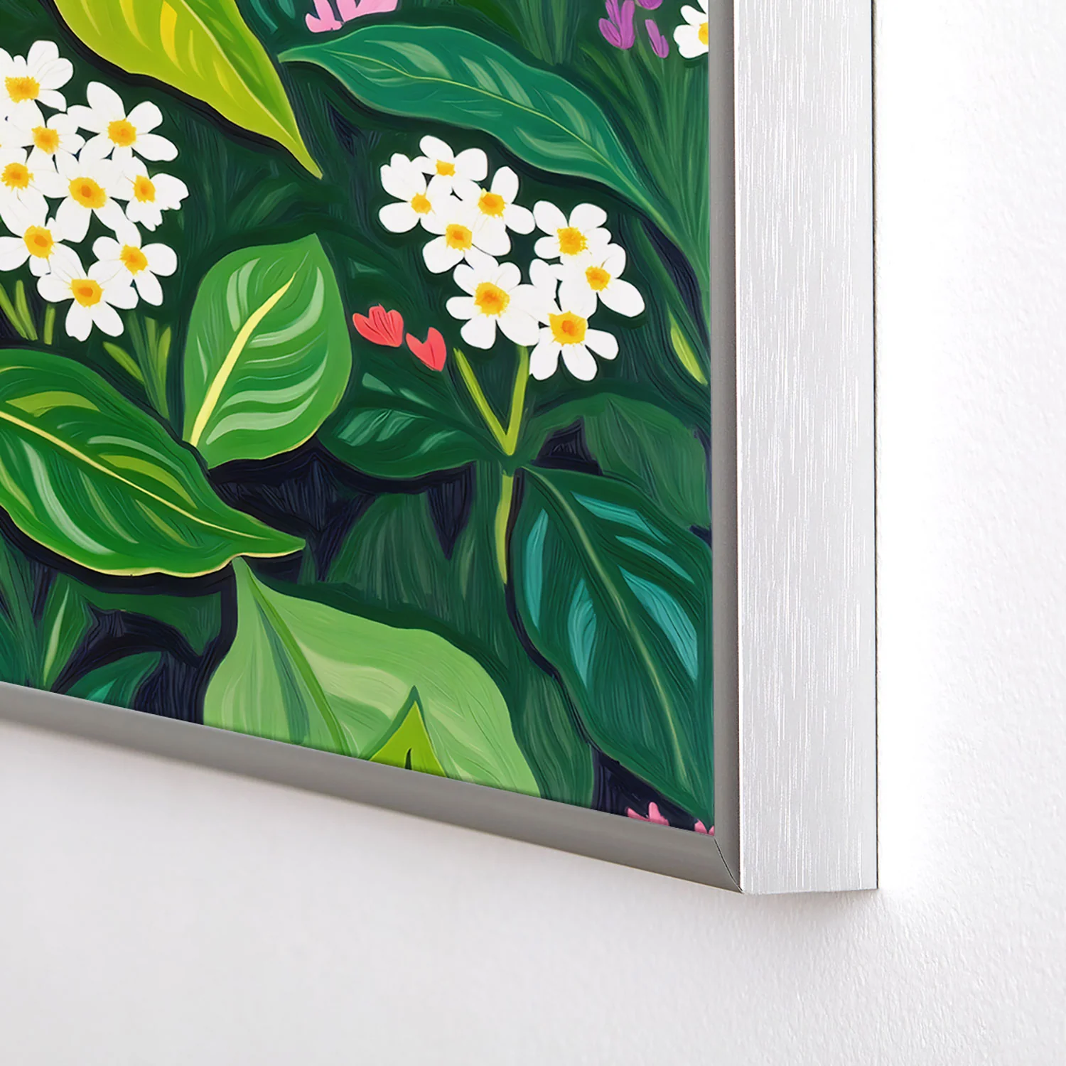 83 Oranges Beneath The Jungle Canopy Square Metal Framed Art Print - Image 8