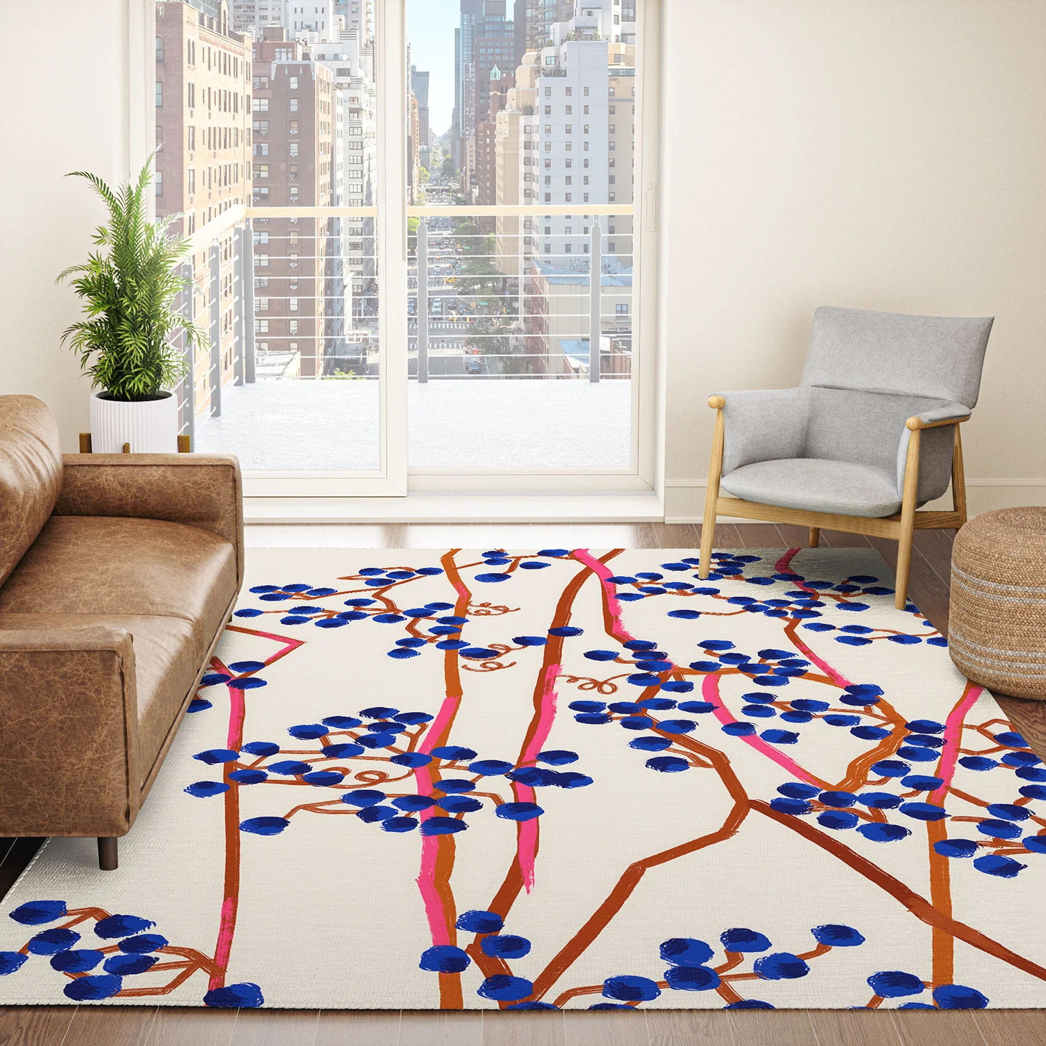 83 Oranges Berry Summer Area Rug - Image 15