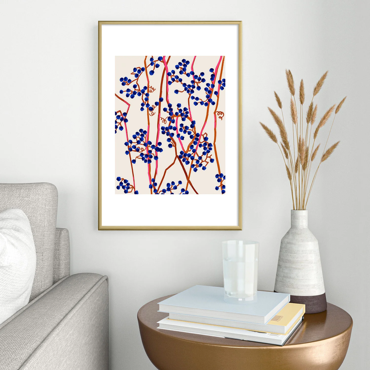 83 Oranges Berry Summer Metal Framed Art Print - Image 14