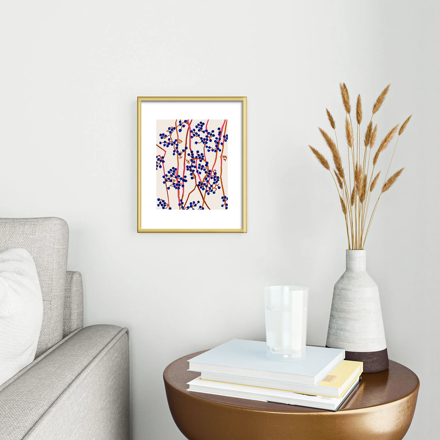 83 Oranges Berry Summer Metal Framed Art Print - Image 2