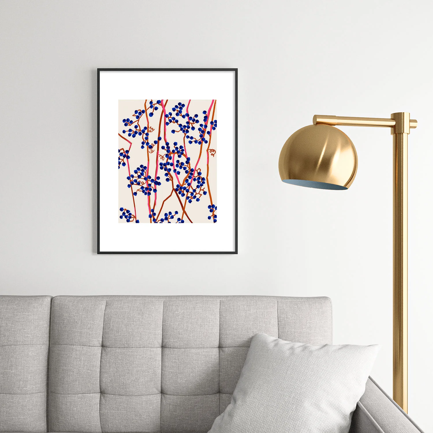 83 Oranges Berry Summer Metal Framed Art Print - Image 34
