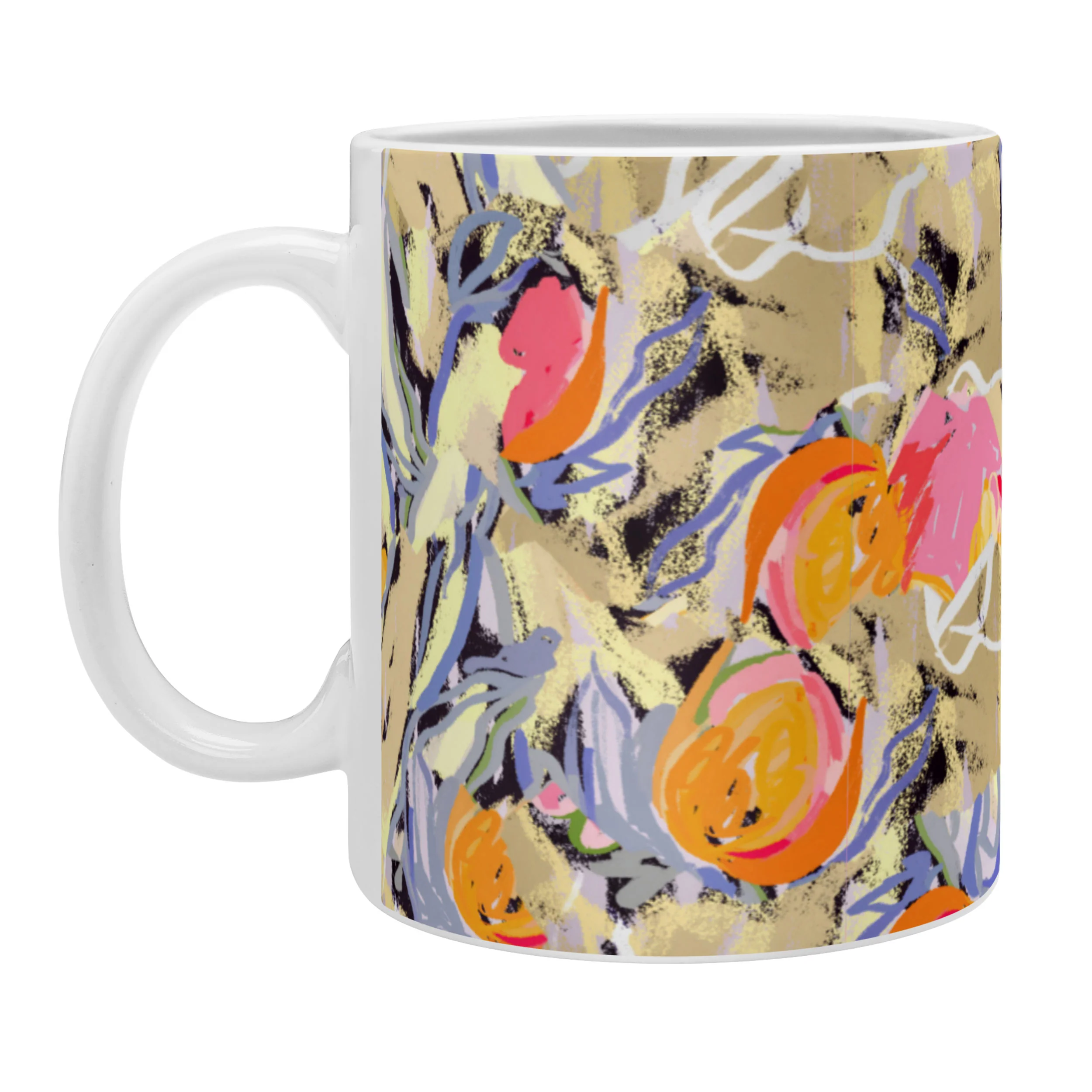 83 Oranges Blooms in The Butter Forest Coffee Mug - Image 2