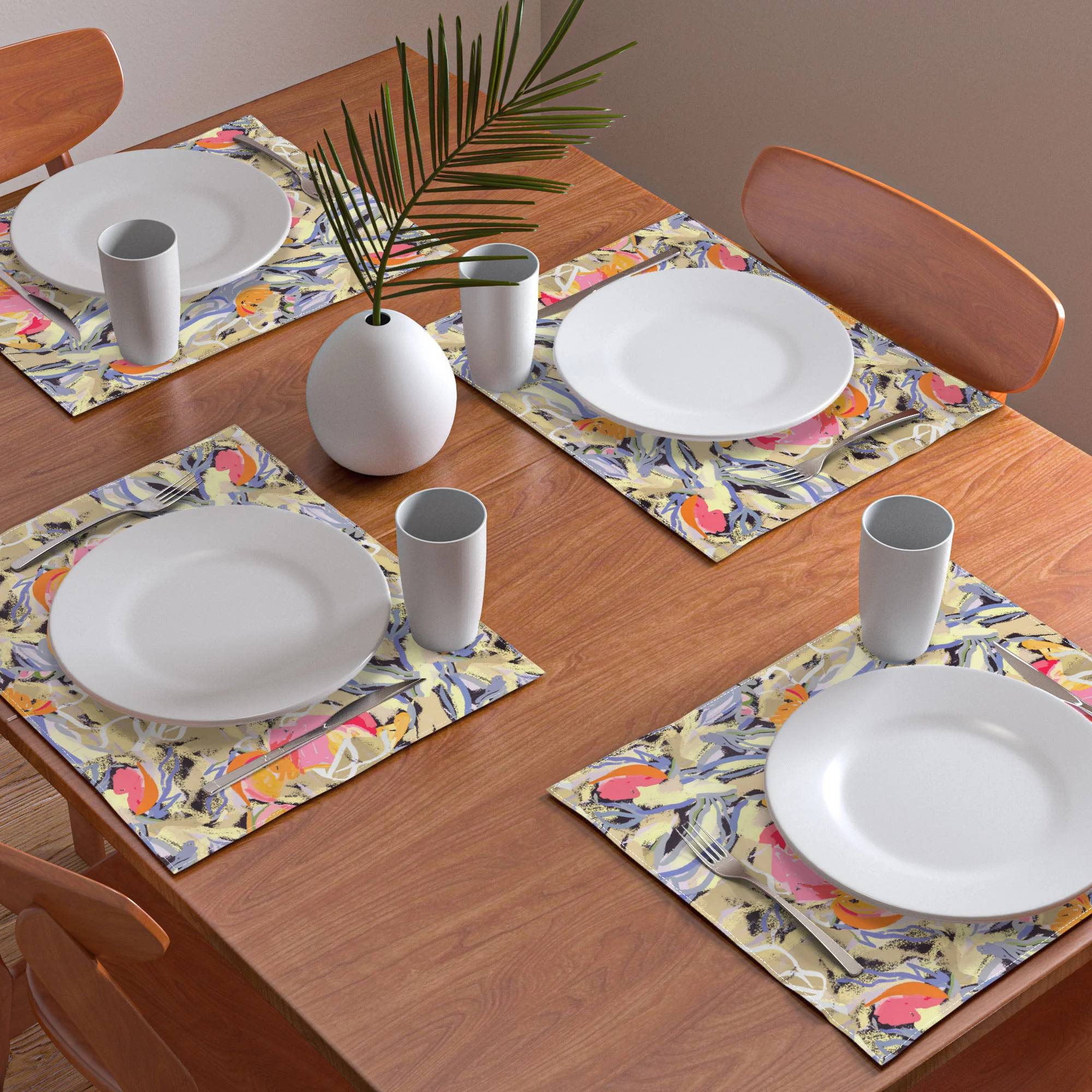 83 Oranges Blooms in The Butter Forest Placemat - Image 3