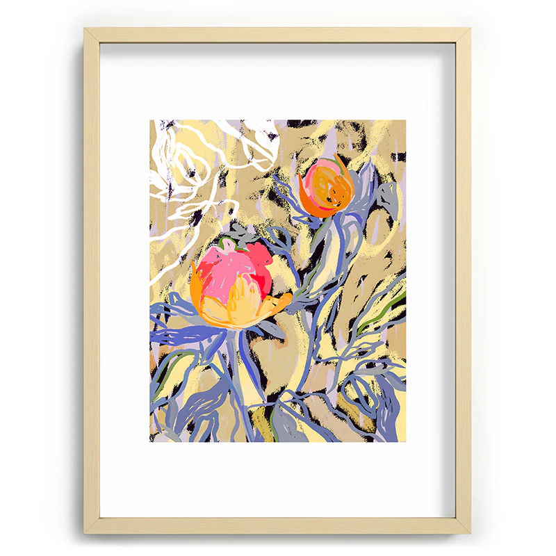 83 Oranges Blooms in The Butter Forest Recessed Framing Rectangle - Image 21