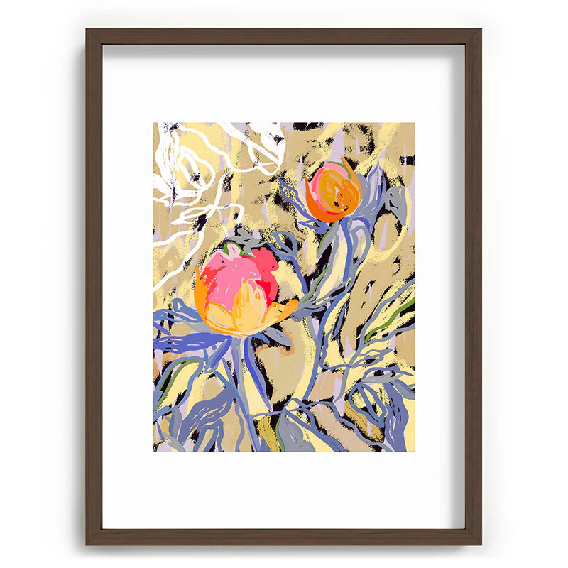 83 Oranges Blooms in The Butter Forest Recessed Framing Rectangle - Image 23