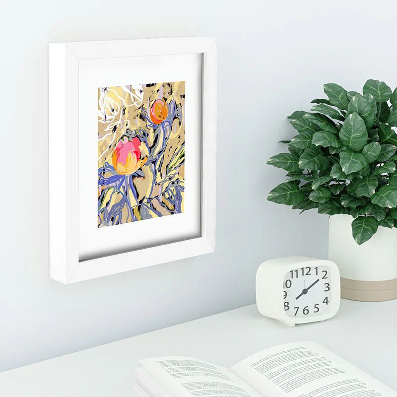 83 Oranges Blooms in The Butter Forest Recessed Framing Rectangle - Image 4