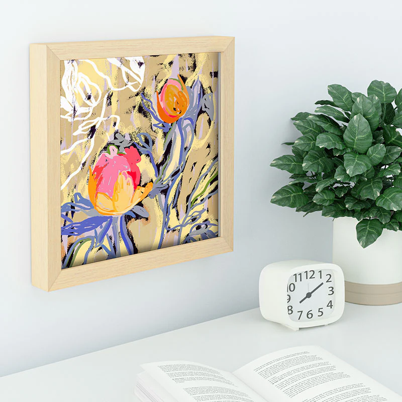 83 Oranges Blooms in The Butter Forest Recessed Framing Square - Image 6