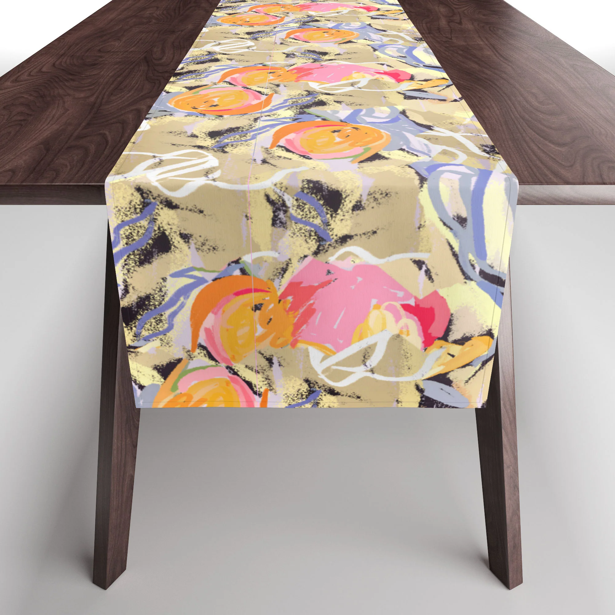 83 Oranges Blooms in The Butter Forest Table Runner - Image 3