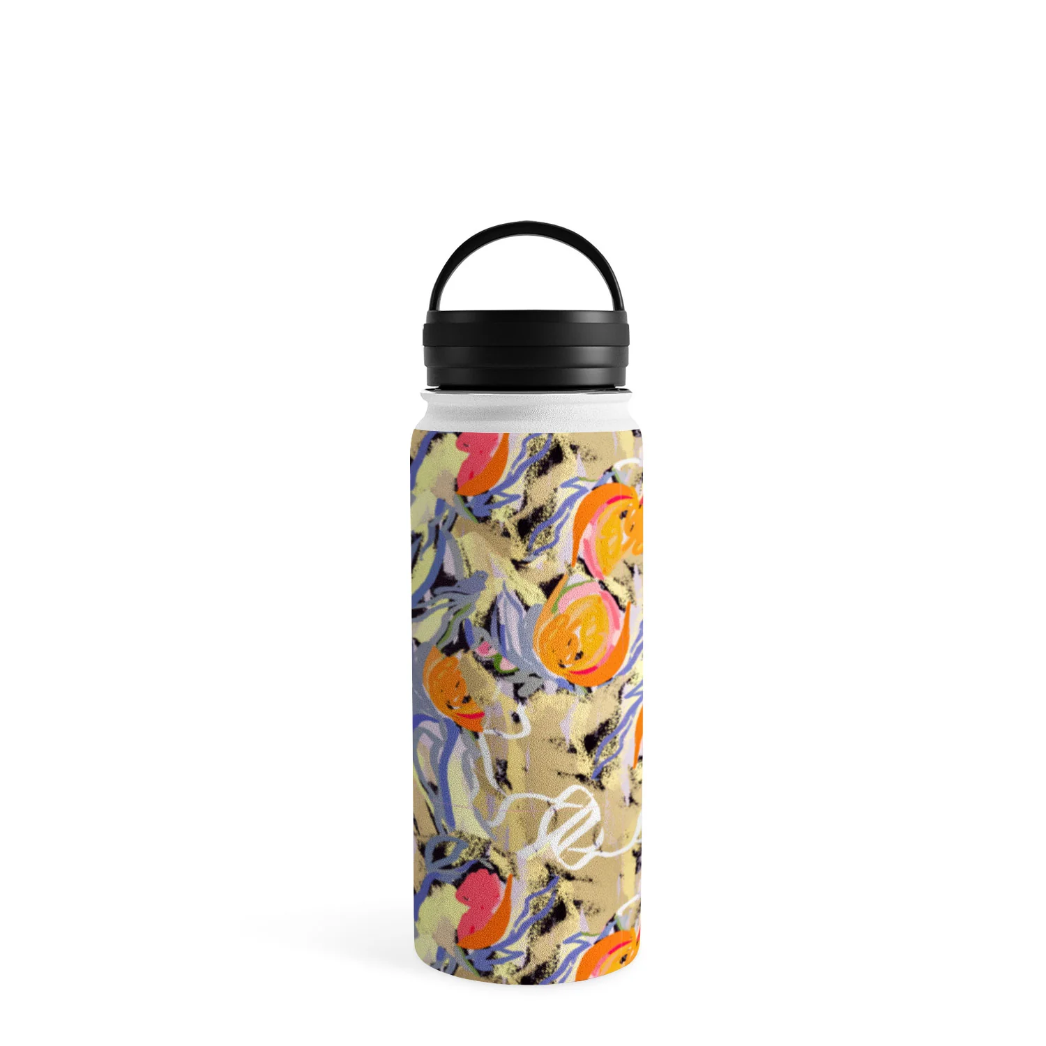 83 Oranges Blooms in The Butter Forest Water Bottle - Image 21