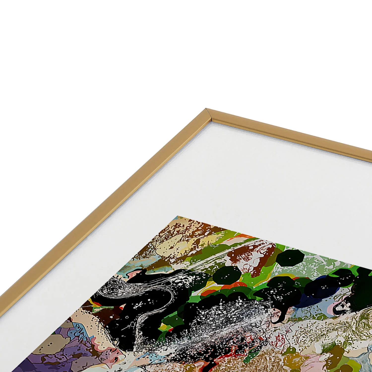 83 Oranges Echoes Beneath the Surface Metal Framed Art Print - Image 15