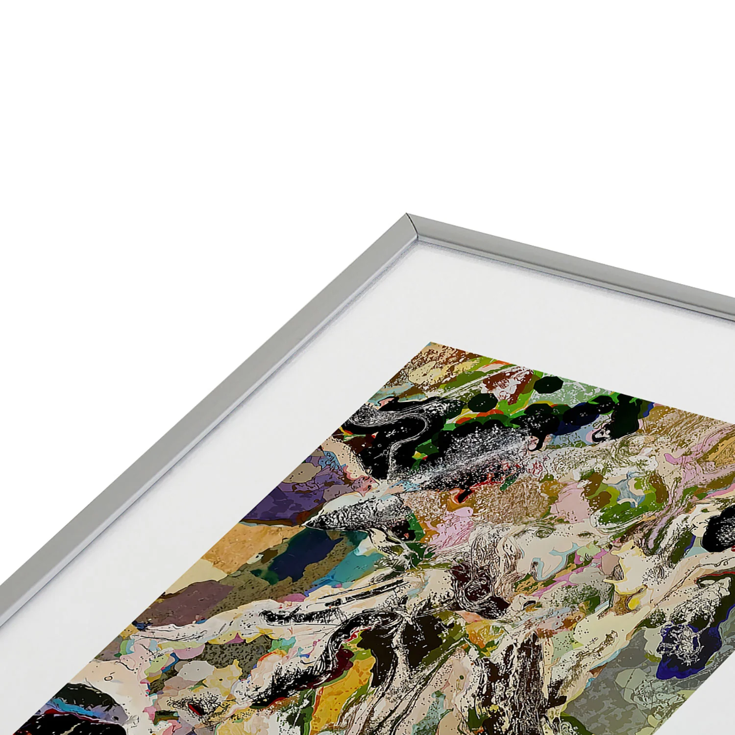 83 Oranges Echoes Beneath the Surface Metal Framed Art Print - Image 7