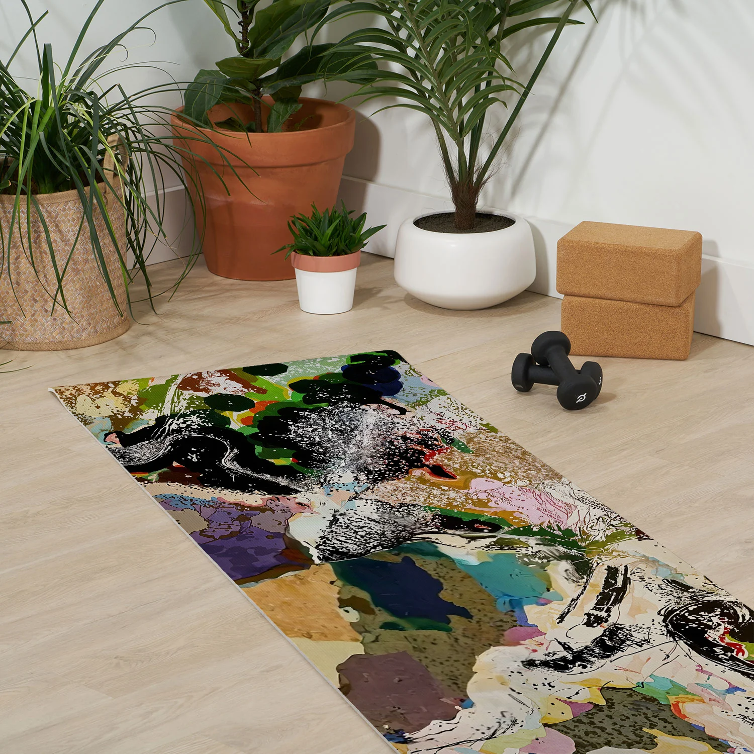 83 Oranges Echoes Beneath the Surface Yoga Mat - Image 3