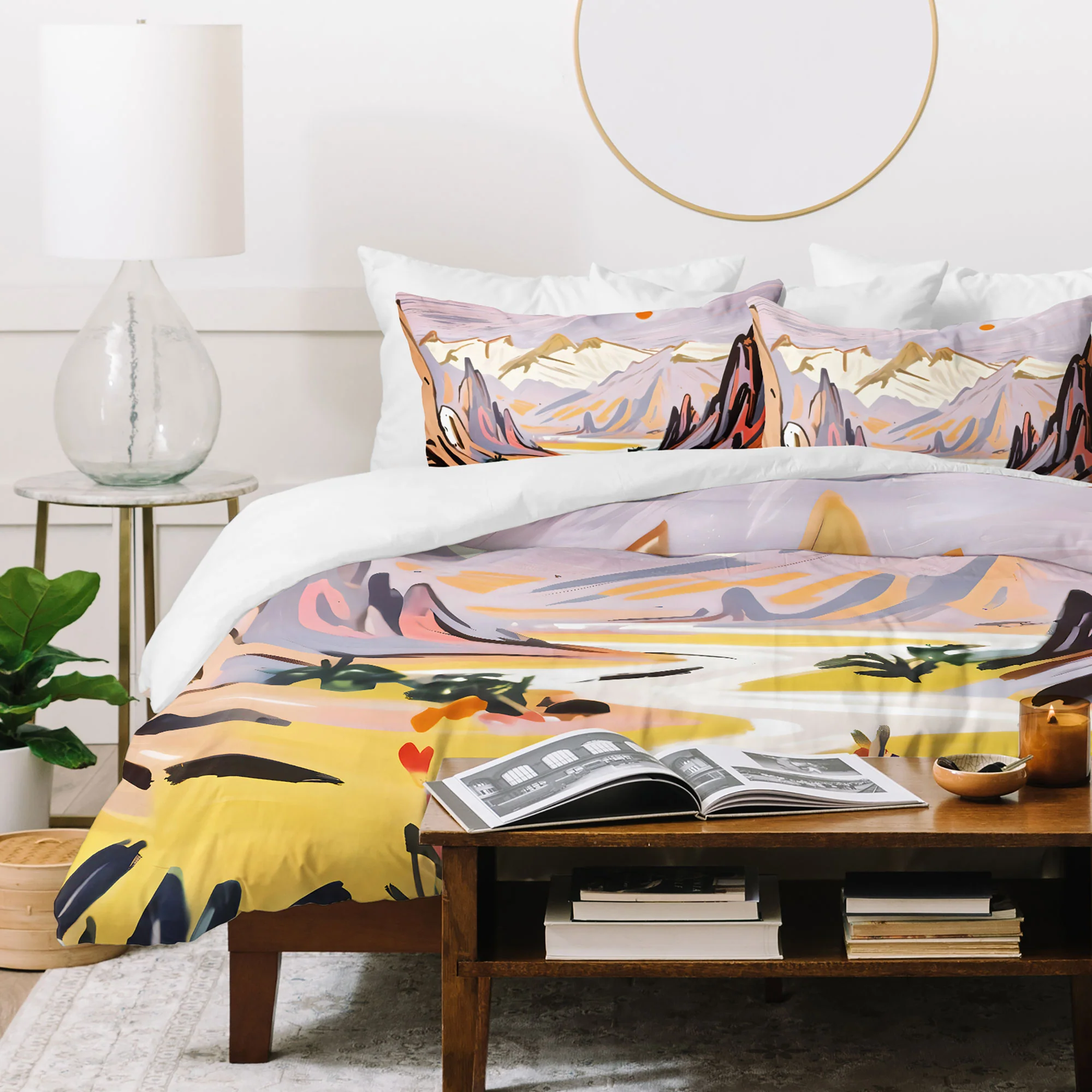 83 Oranges Lavender Mountains Duvet Cover - Image 23