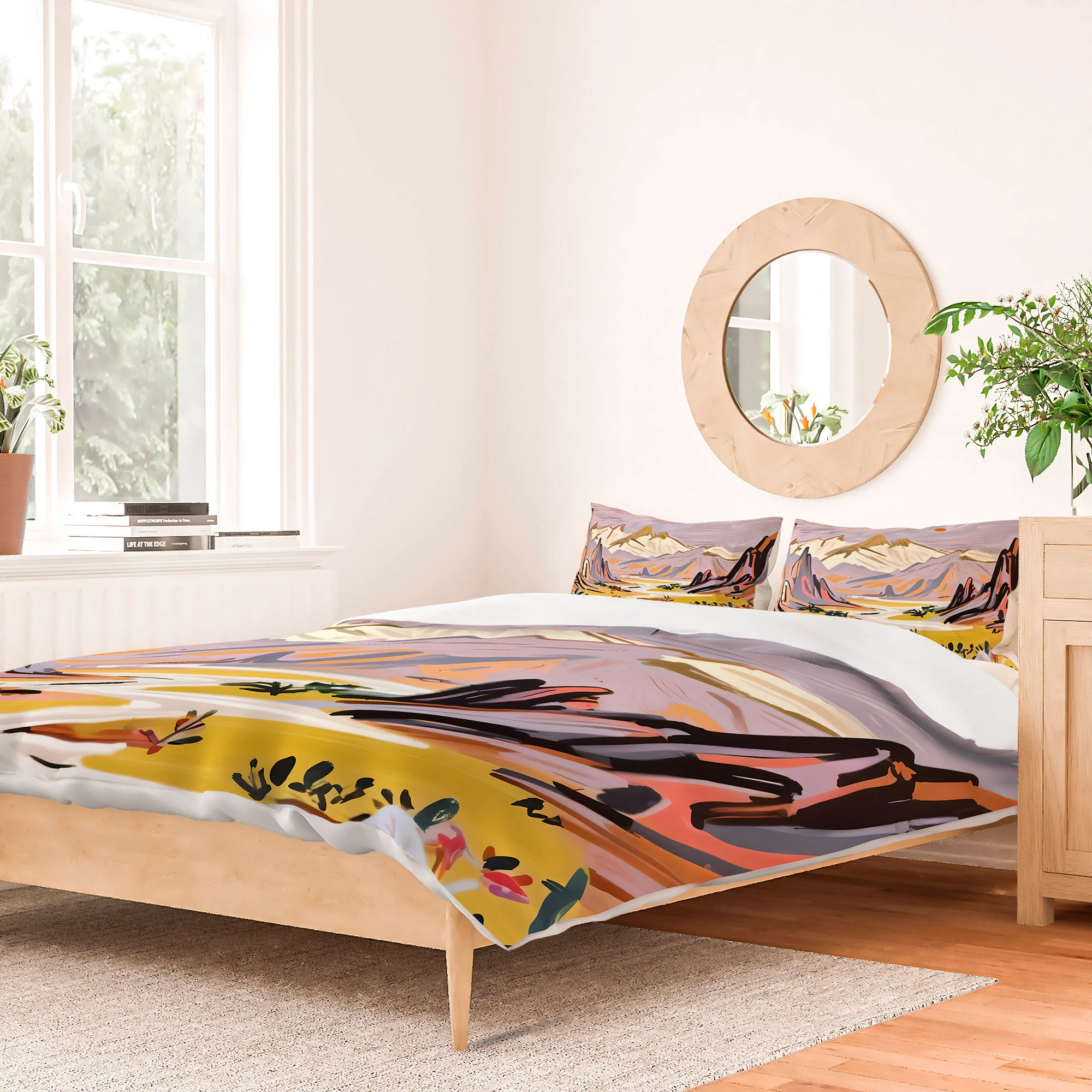 83 Oranges Lavender Mountains Duvet Cover - Image 38