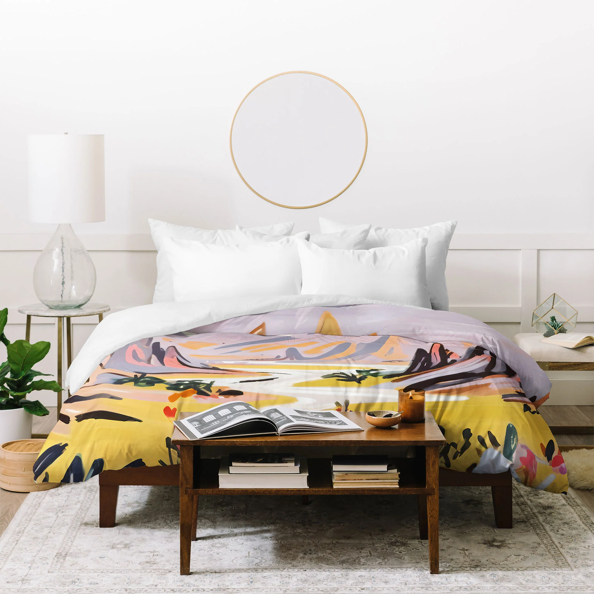 83 Oranges Lavender Mountains Duvet Cover - Image 4