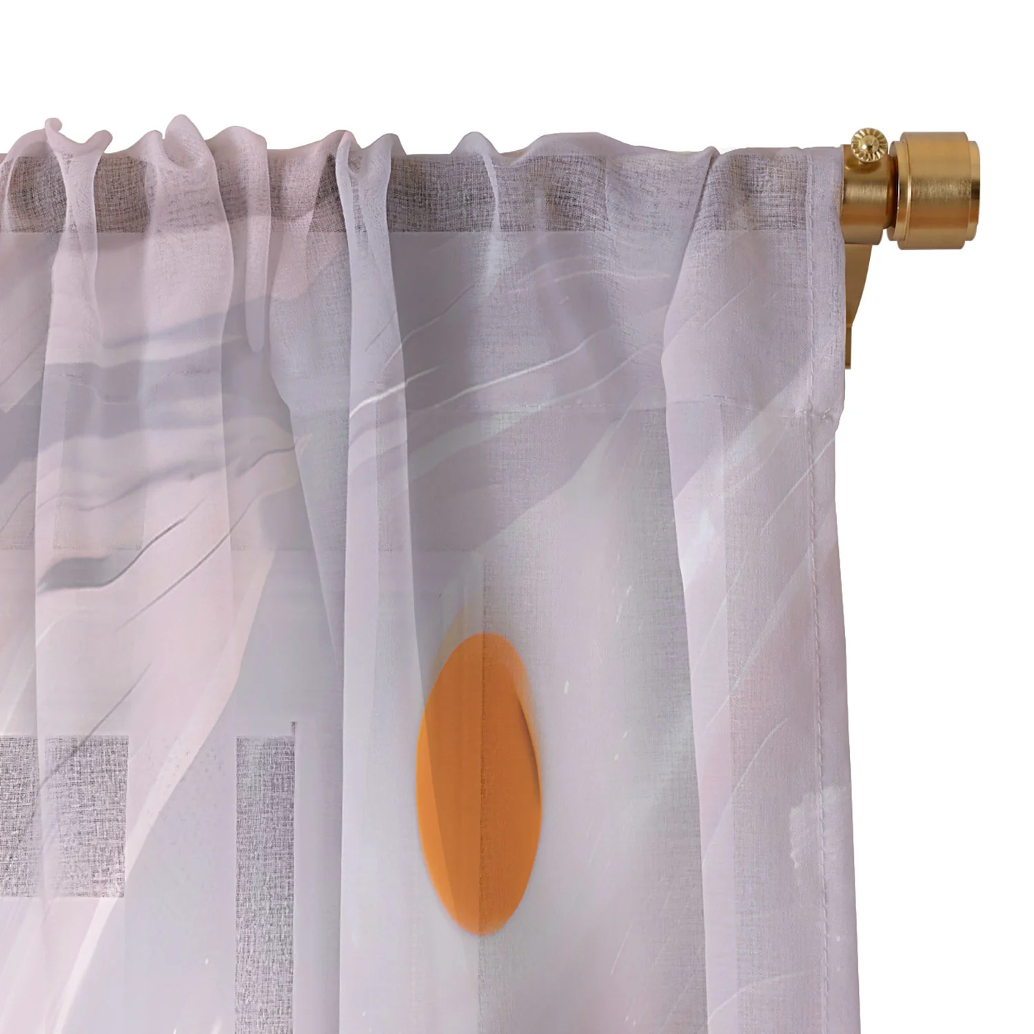 83 Oranges Lavender Mountains Sheer Non Repeat - Image 3