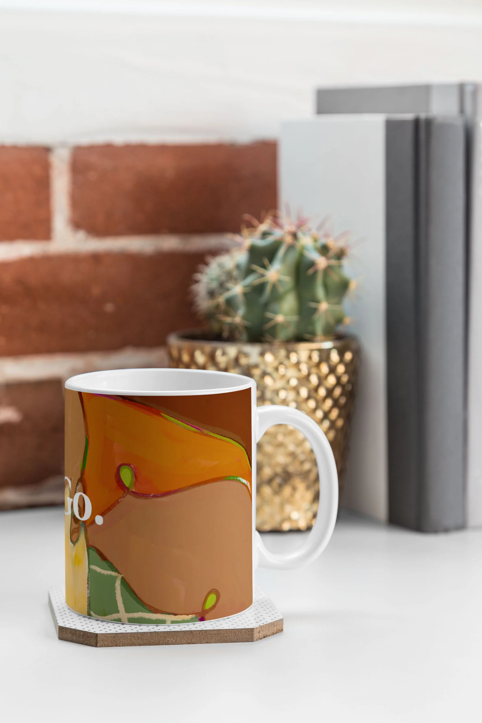 83 Oranges Let Us Let Go Coffee Mug - Image 3