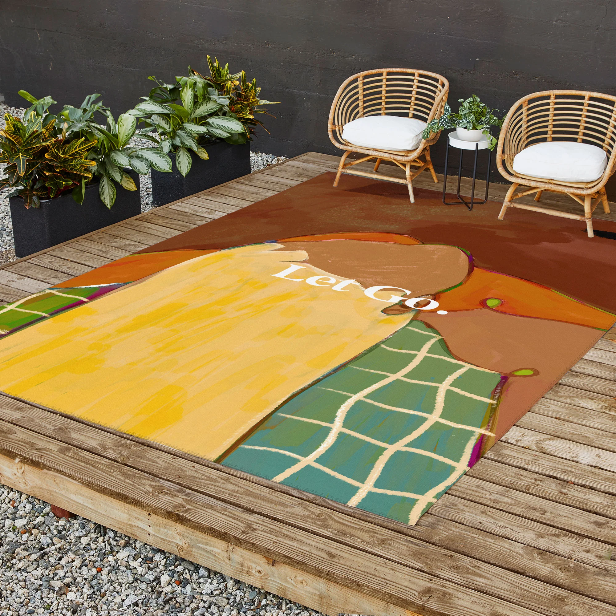 83 Oranges Let Us Let Go Outdoor Rug - Image 9