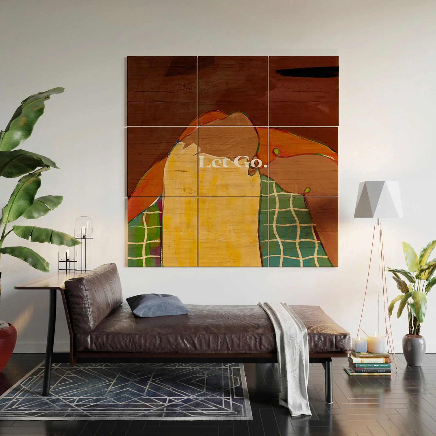 83 Oranges Let Us Let Go Wood Wall Mural - Image 6