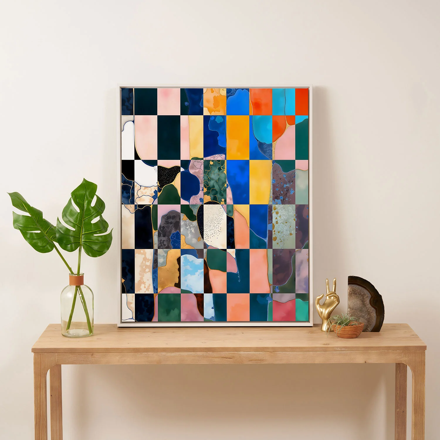 83 Oranges Luxe Checkerboard Art Canvas - Image 21