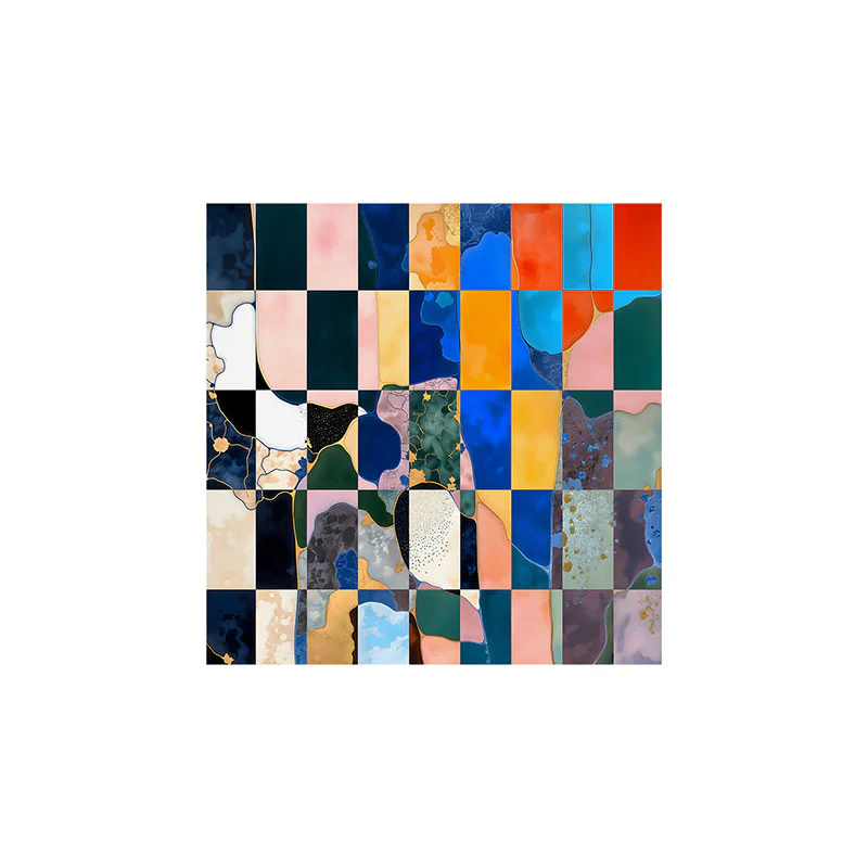 83 Oranges Luxe Checkerboard Art Print - Image 13