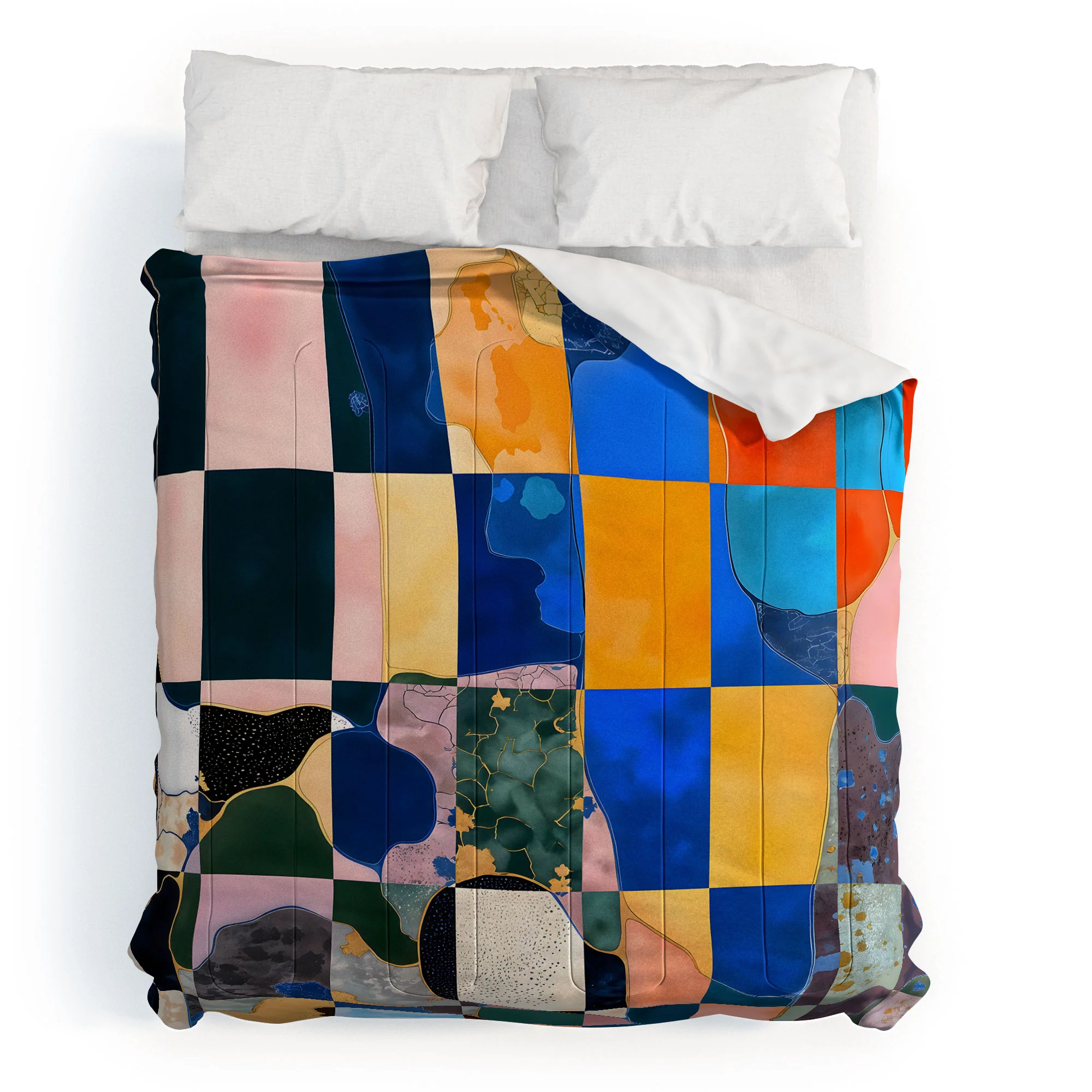 83 Oranges Luxe Checkerboard Comforter - Image 13