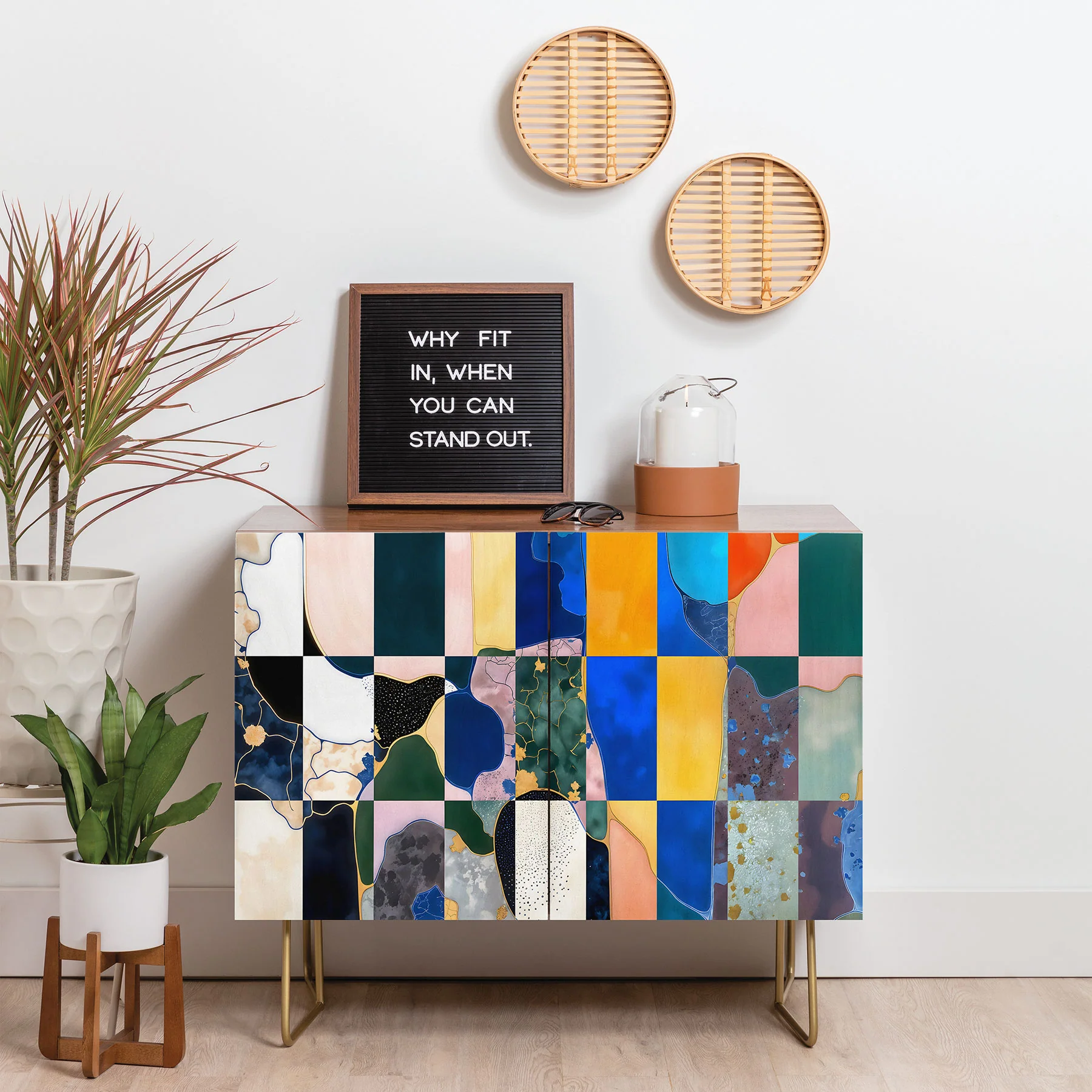 83 Oranges Luxe Checkerboard Credenza - Image 3