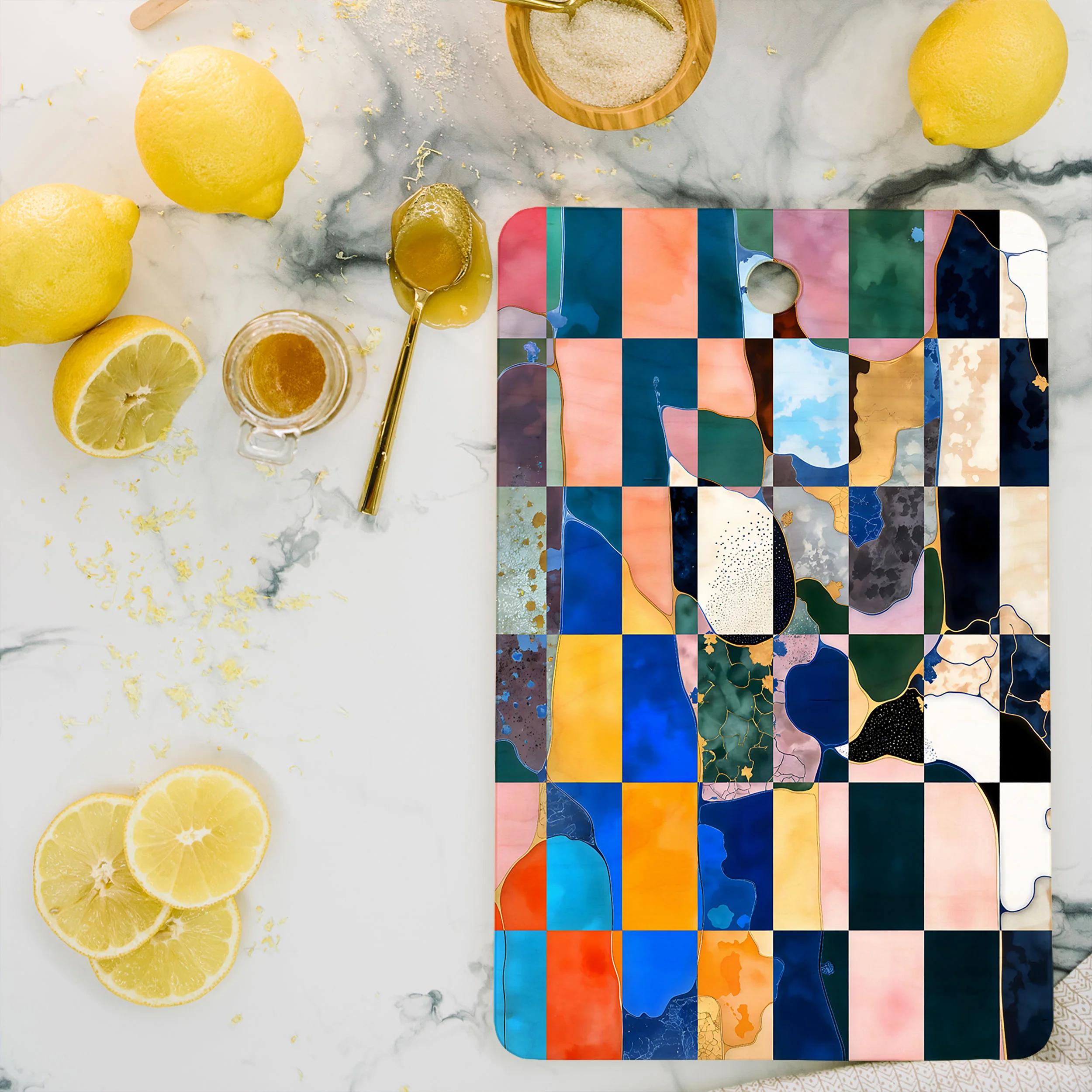 83 Oranges Luxe Checkerboard Cutting Board Rectangle - Image 2