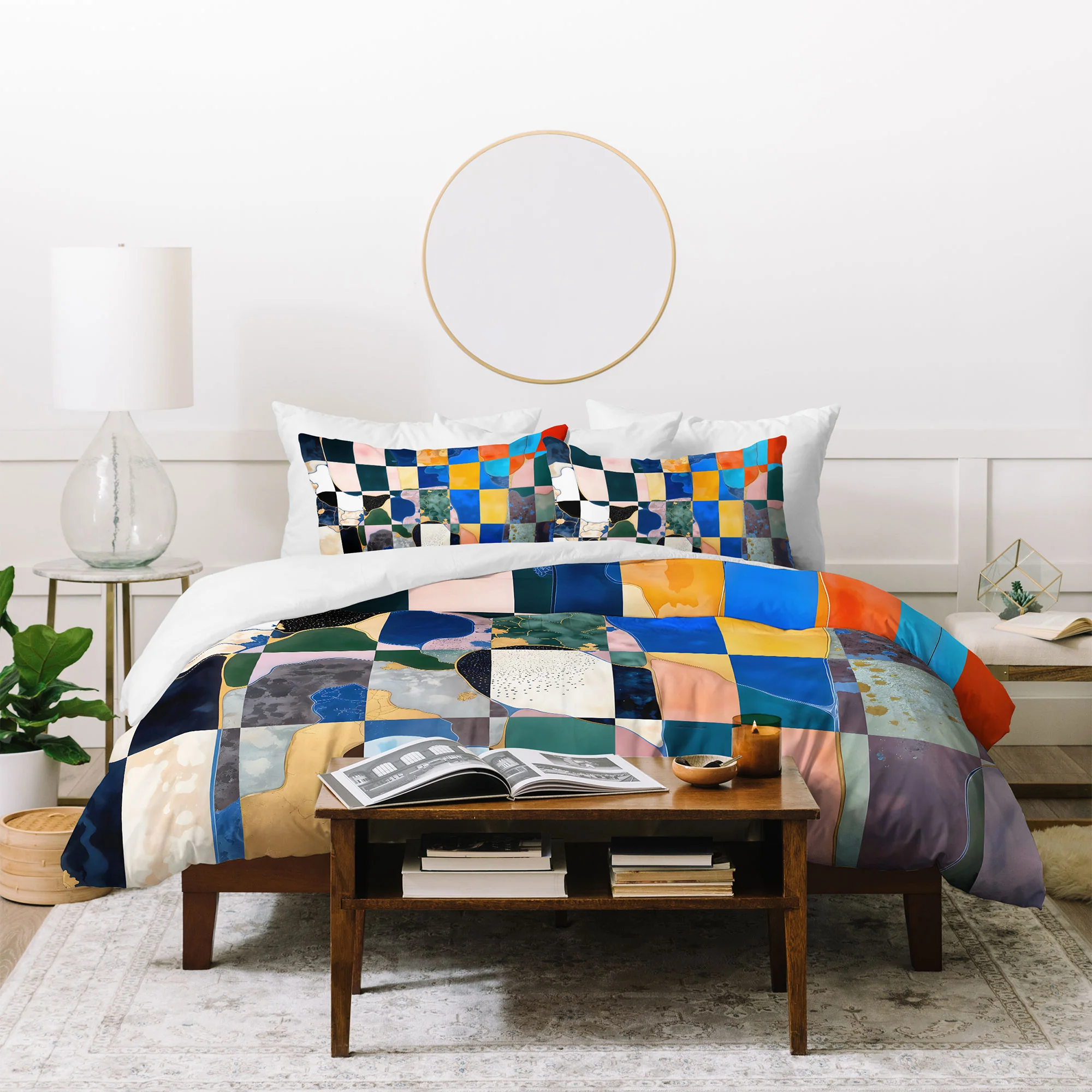 83 Oranges Luxe Checkerboard Duvet Cover - Image 36