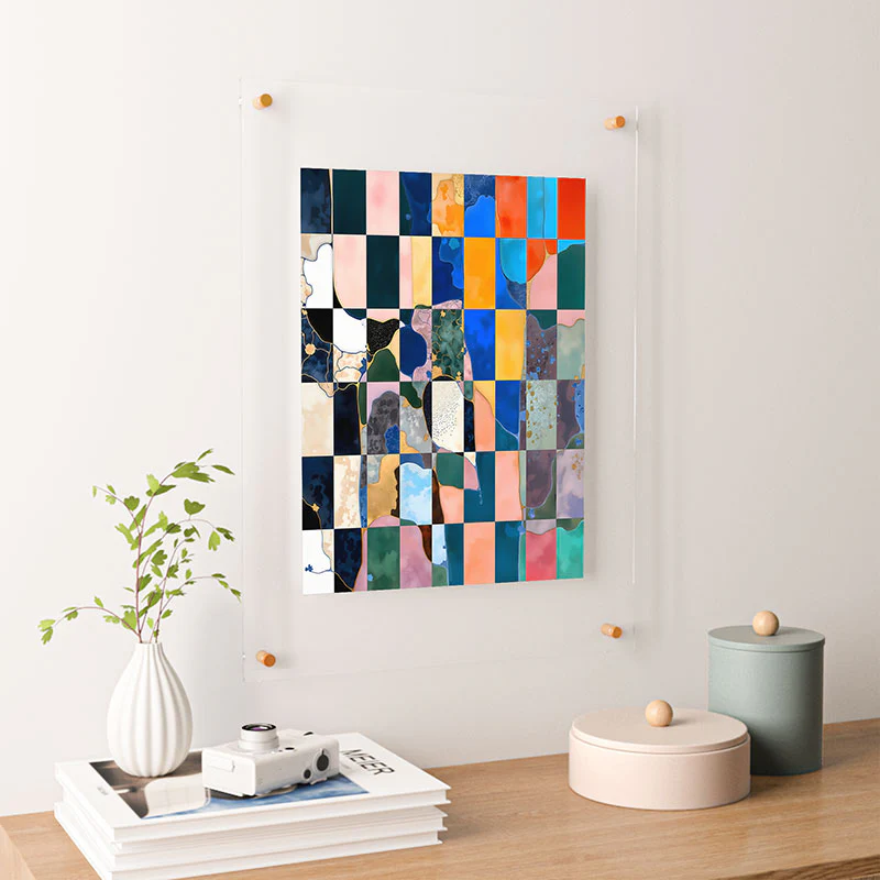 83 Oranges Luxe Checkerboard Floating Acrylic Print - Image 20