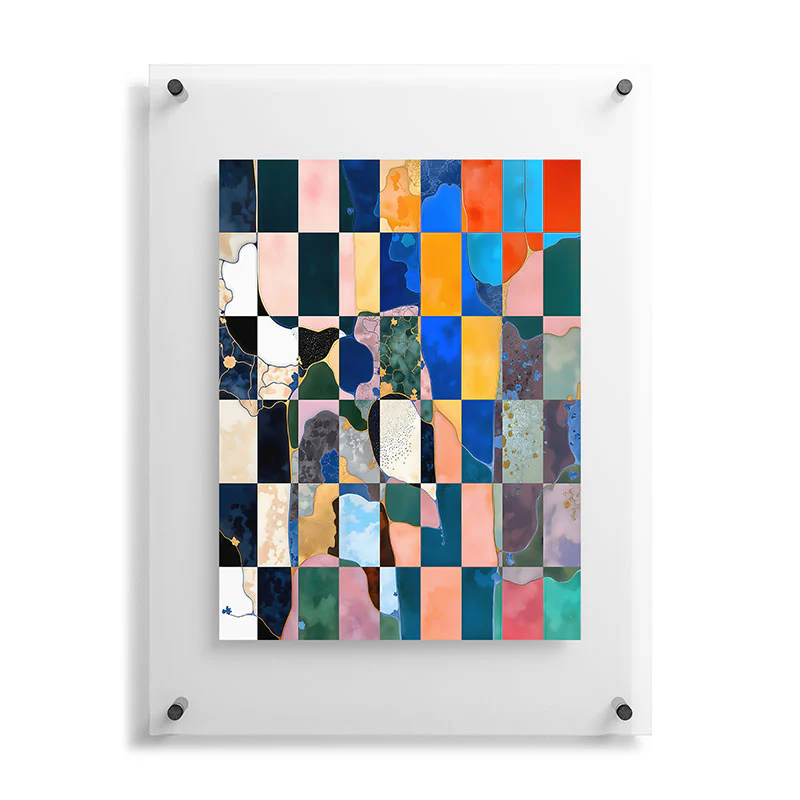 83 Oranges Luxe Checkerboard Floating Acrylic Print - Image 23