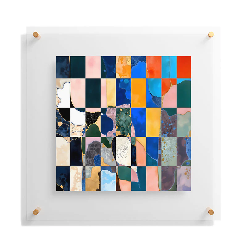 83 Oranges Luxe Checkerboard Floating Acrylic Print - Image 25