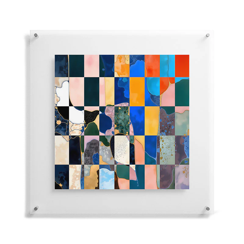83 Oranges Luxe Checkerboard Floating Acrylic Print - Image 39