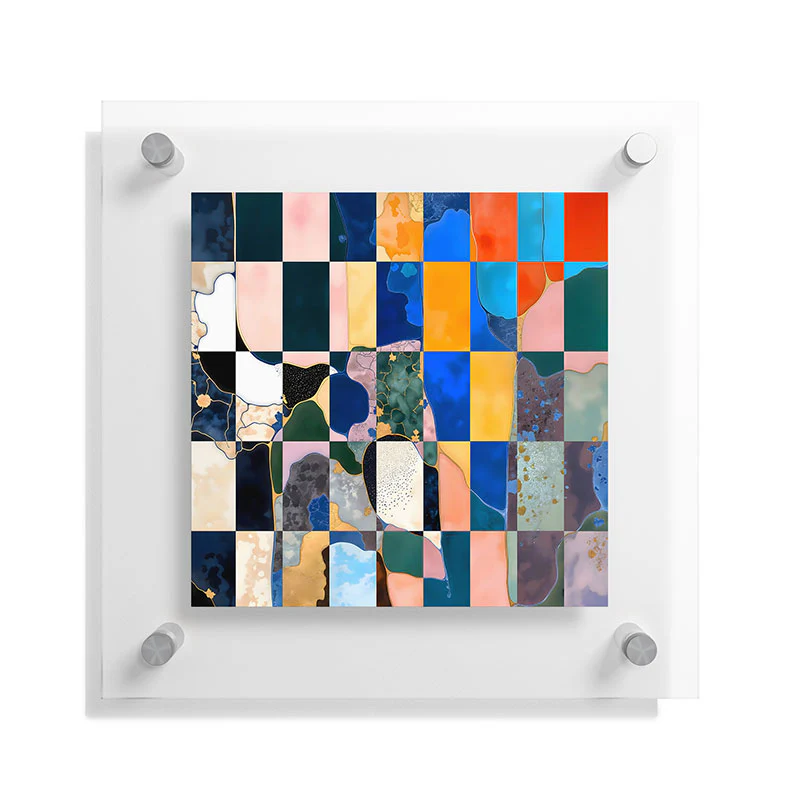 83 Oranges Luxe Checkerboard Floating Acrylic Print - Image 9