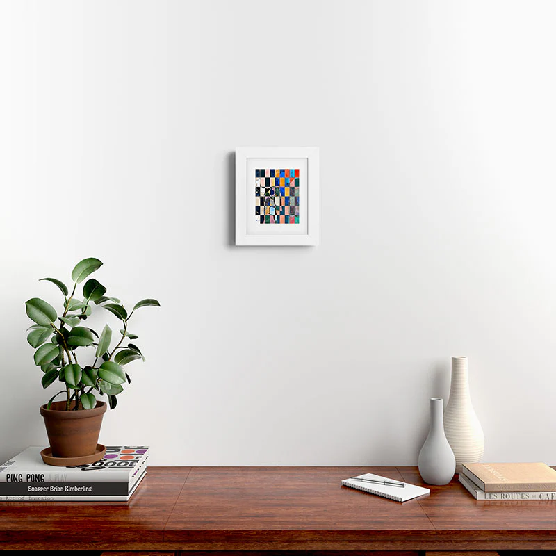 83 Oranges Luxe Checkerboard Framed Art Print - Image 14