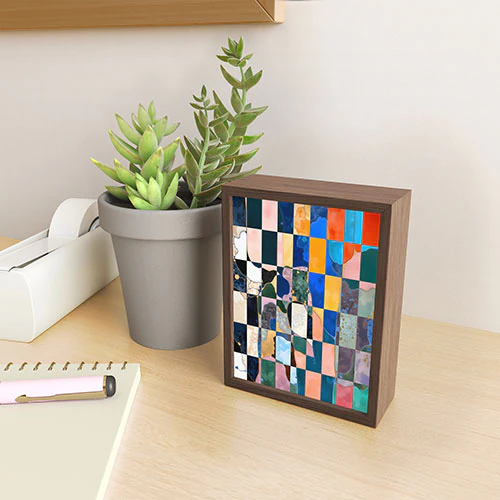 83 Oranges Luxe Checkerboard Framed Mini Art Print - Image 7
