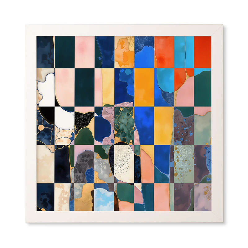 83 Oranges Luxe Checkerboard Framed Wall Art - Image 15