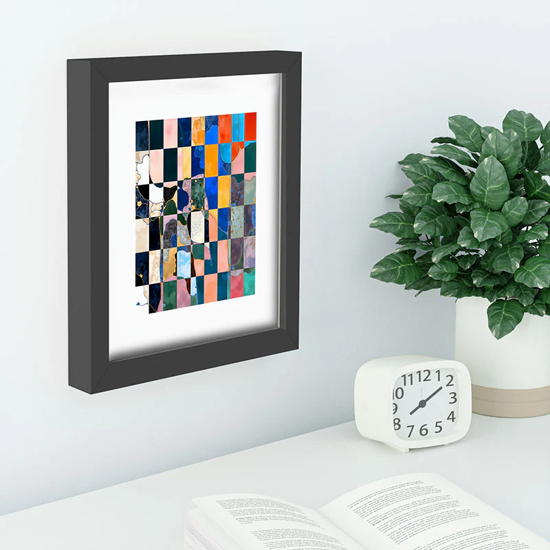 83 Oranges Luxe Checkerboard Recessed Framing Rectangle - Image 2