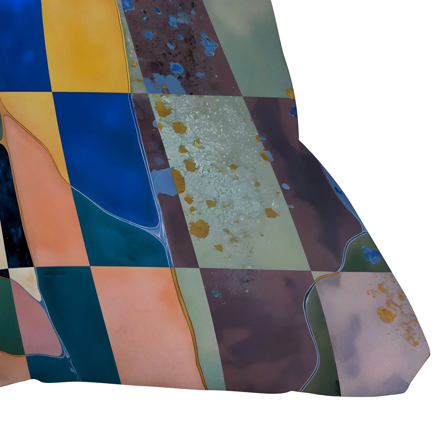 83 Oranges Luxe Checkerboard Throw Pillow - Image 3