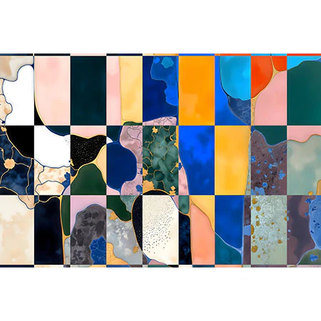 83 Oranges Luxe Checkerboard Wall Mural - Image 6