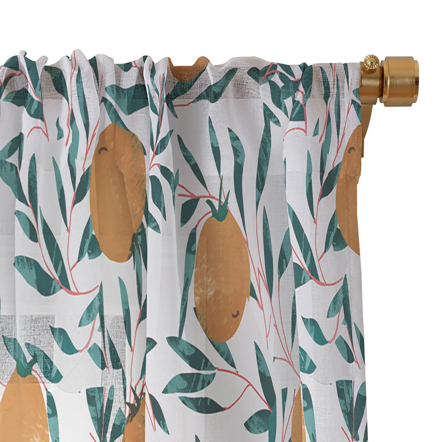 83 Oranges Mandarins Sheer Window Curtain - Image 3