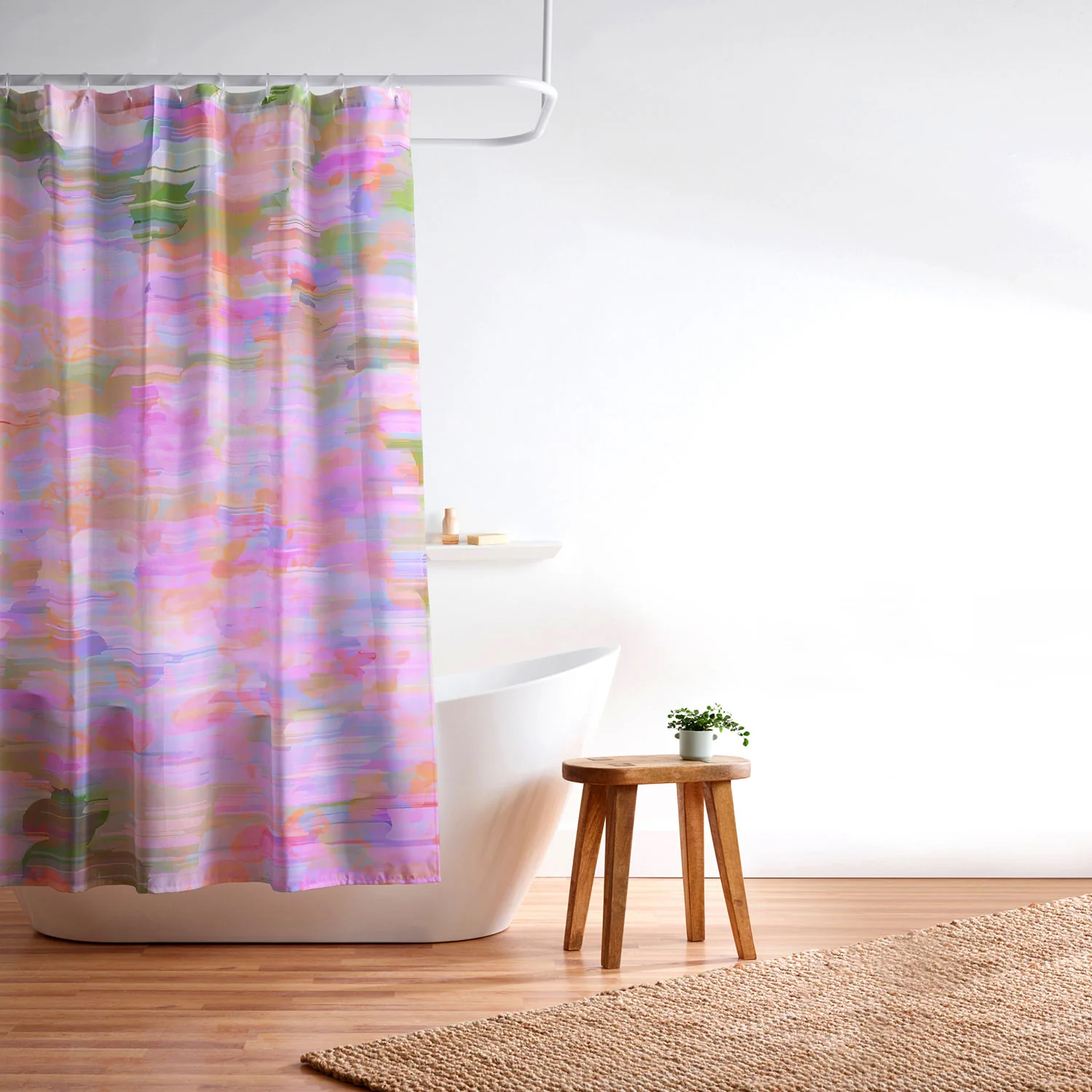 83 Oranges Pink Haze Shower Curtain - Image 3