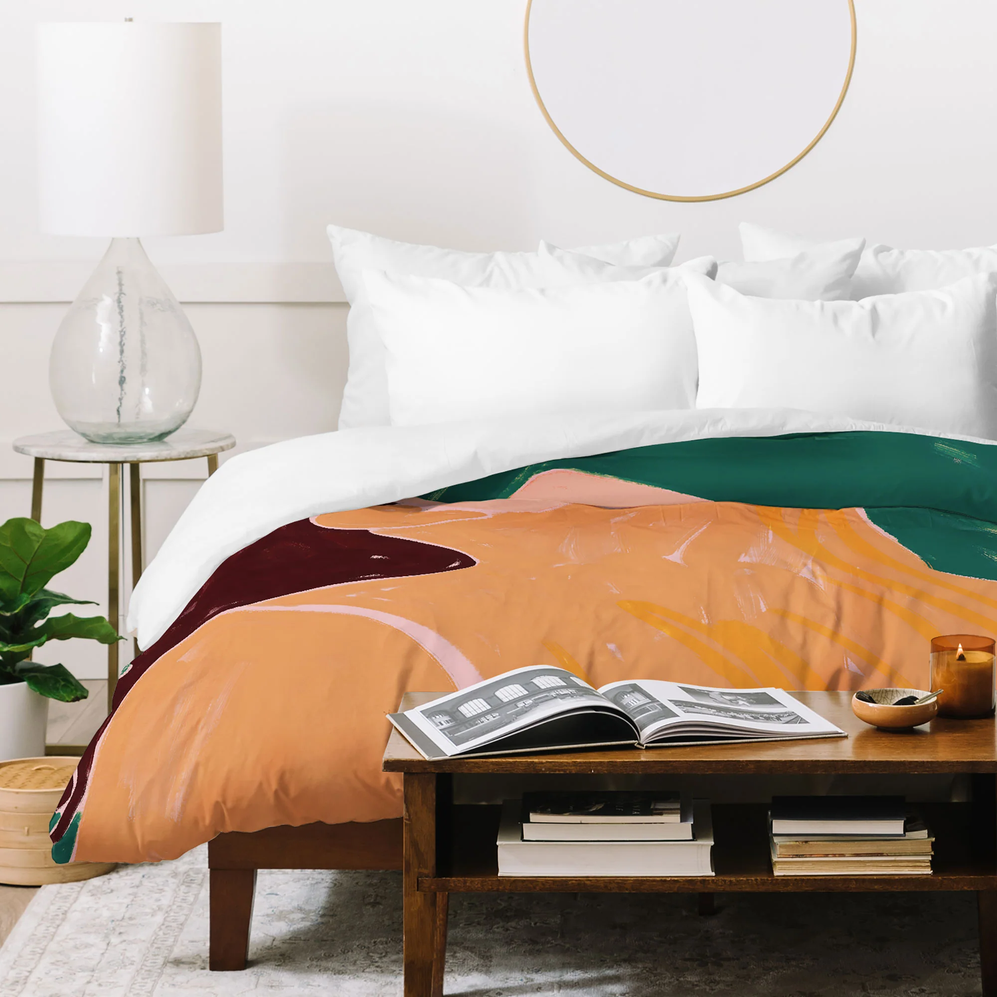 83 Oranges Reading Between The Lines Duvet Cover - Image 15