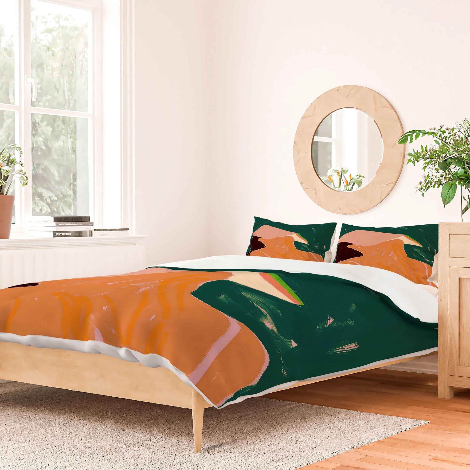 83 Oranges Reading Between The Lines Duvet Cover - Image 58