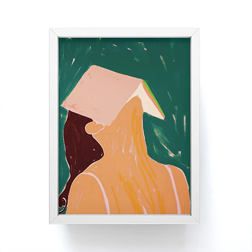 83 Oranges Reading Between The Lines Framed Mini Art Print