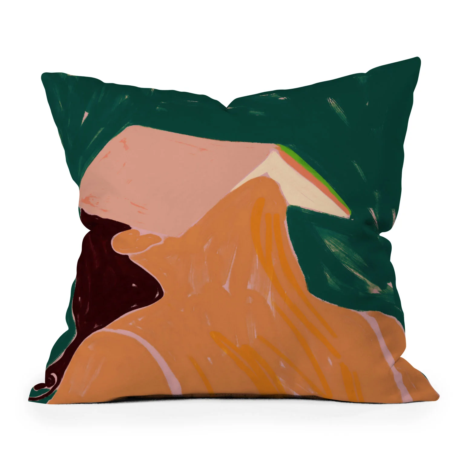 83 Oranges Reading Between The Lines Outdoor Throw Pillow - Image 3