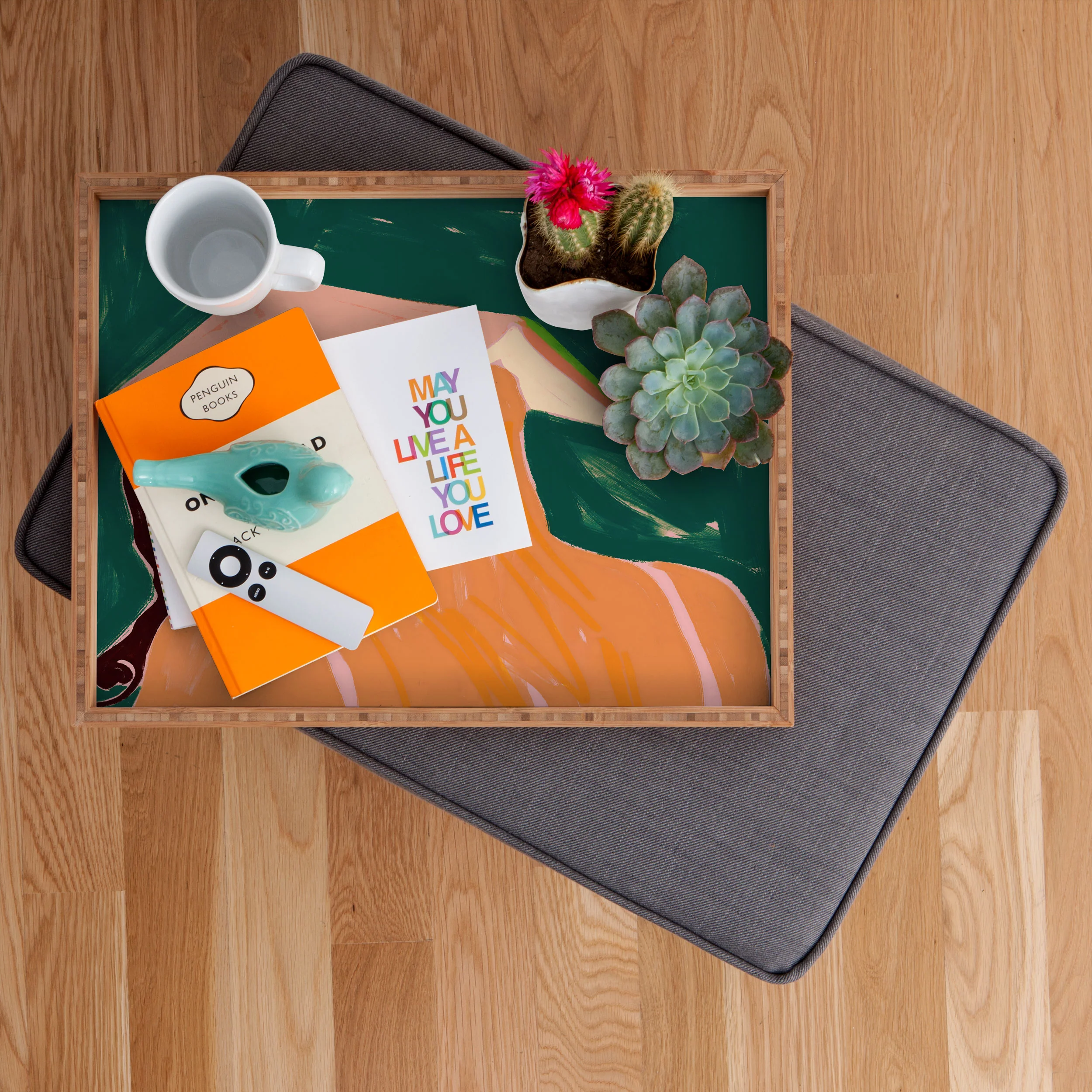 83 Oranges Reading Between The Lines Rectangular Tray - Image 2
